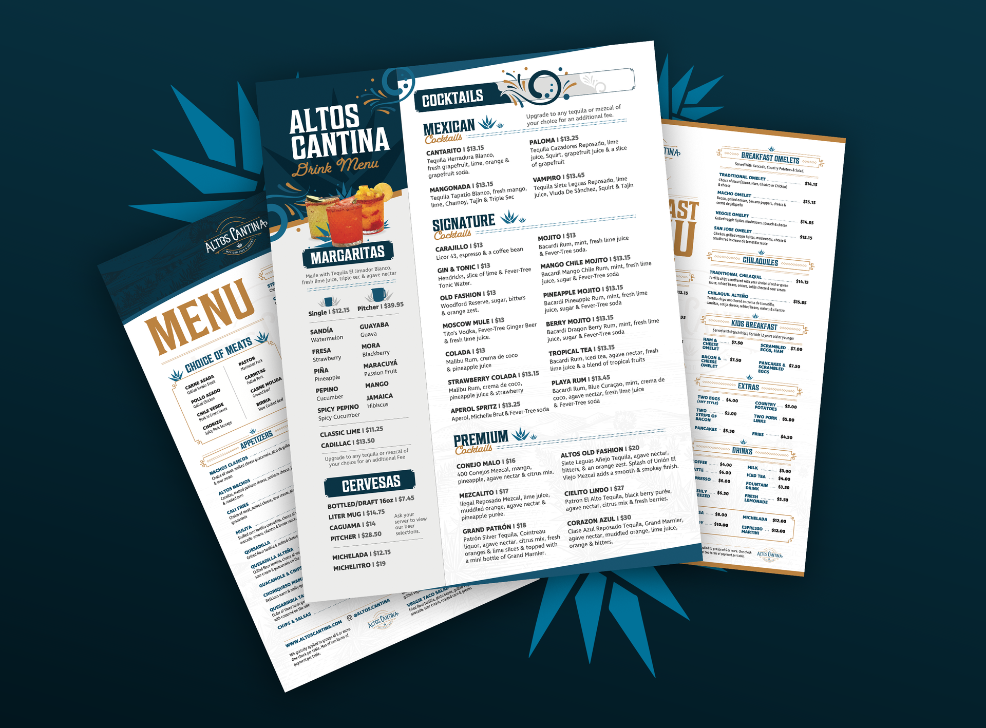 custom menu design and print for resturant