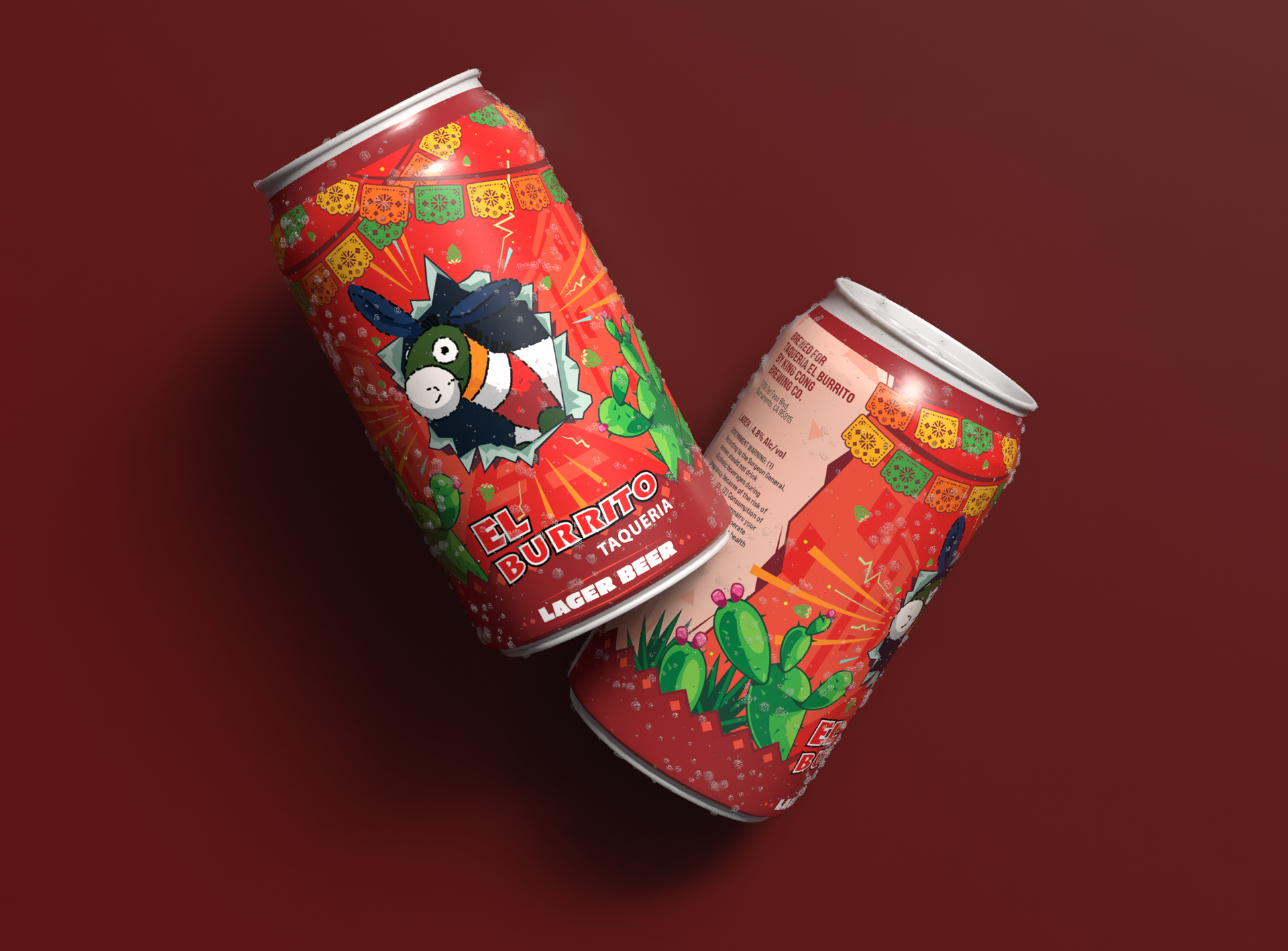 custom digital design for beer can for restaurant