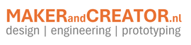 Een logo voor maker en creator design engineering en prototyping