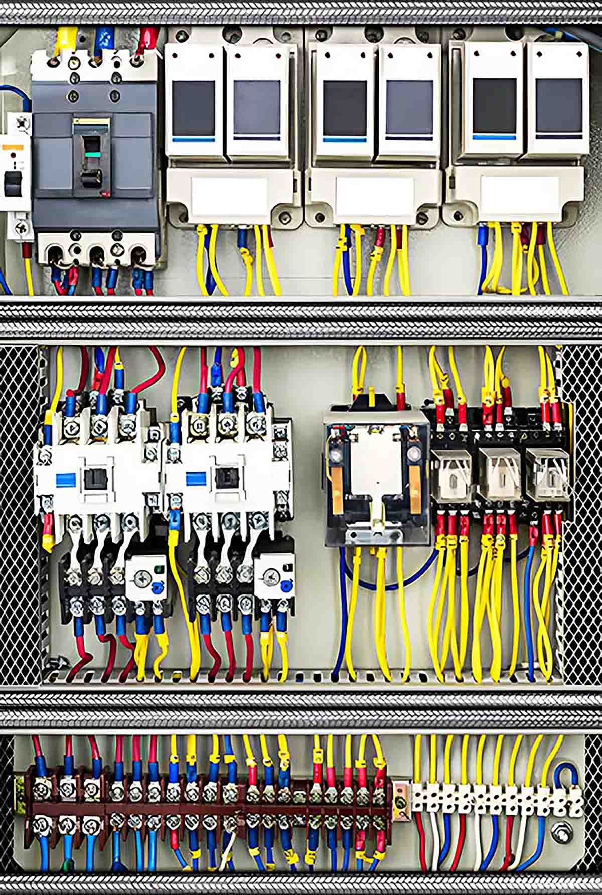 A Close Up Of A Electrical Control Panel With A Lot Of Wires — GJT Electrical In Charlestown, NSW