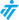 A blue and white logo with a circle in the middle