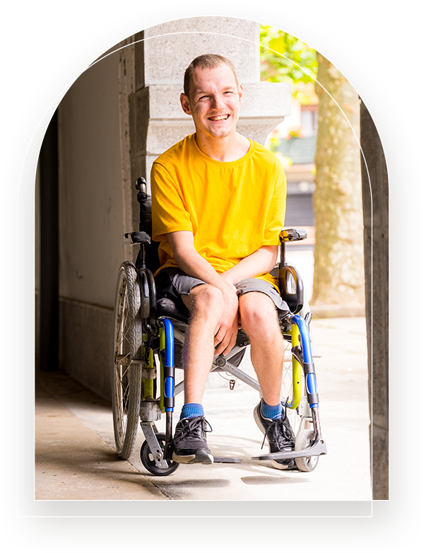 a man in a wheelchair