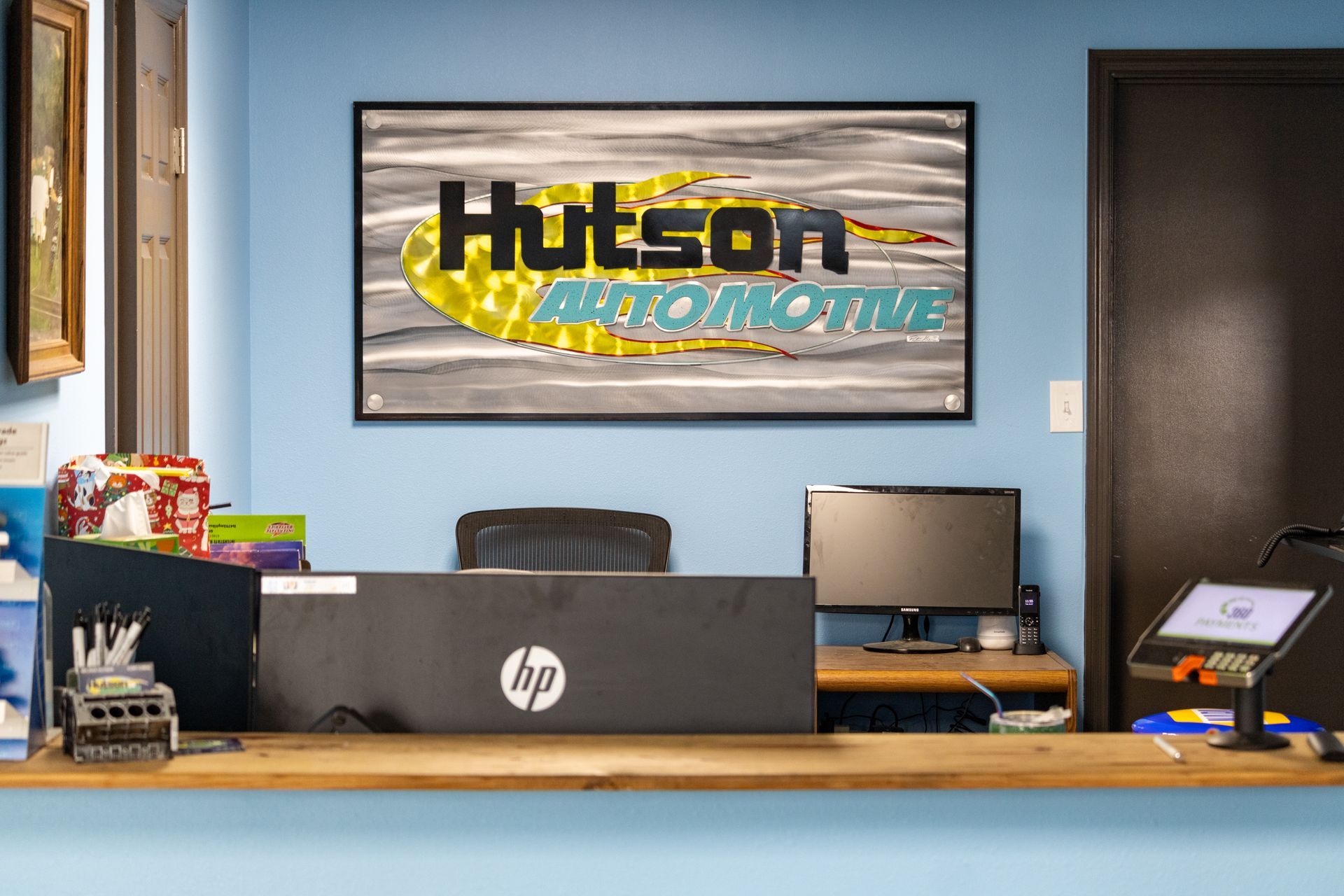 Our front desk at Hutson Automotive Repair Inc in Fruitland Park, FL