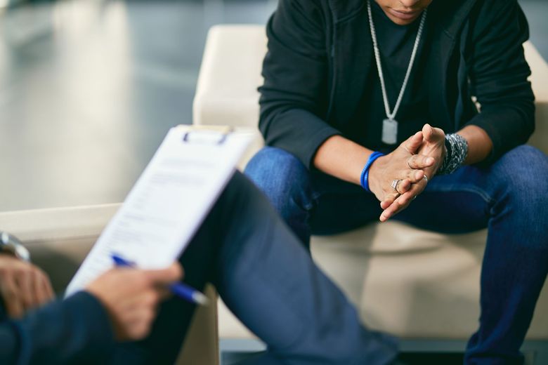 Woman in a counseling session