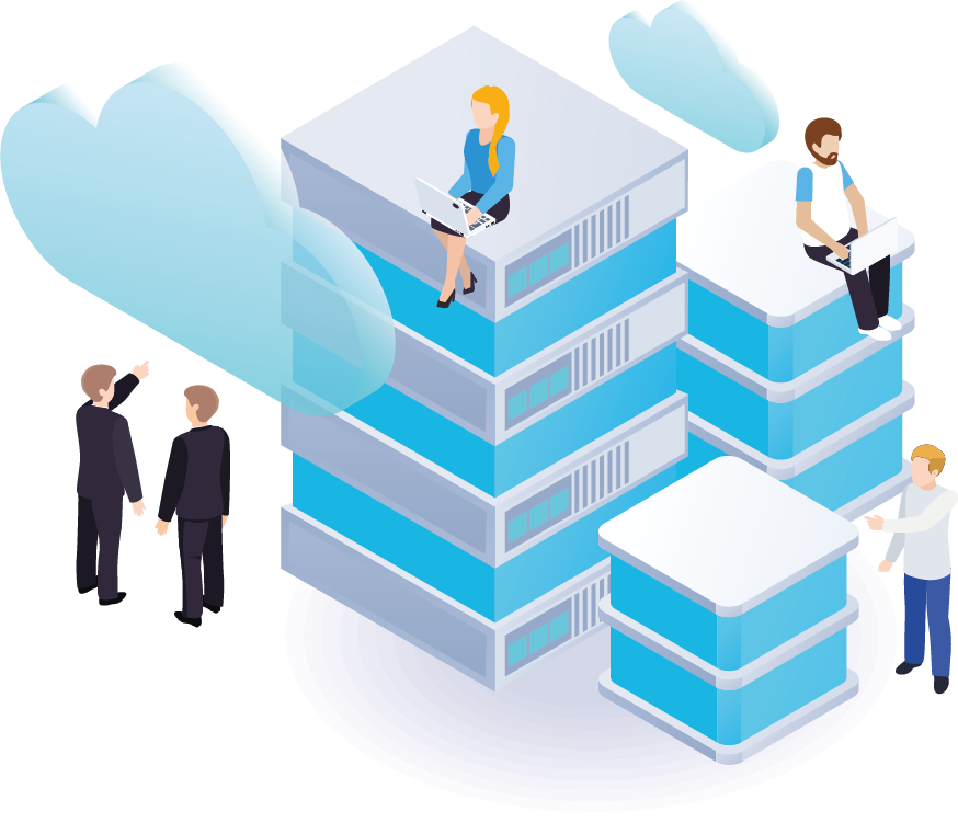 Tableta que muestra texto sobre políticas de seguridad de la información, con un ícono de descarga.