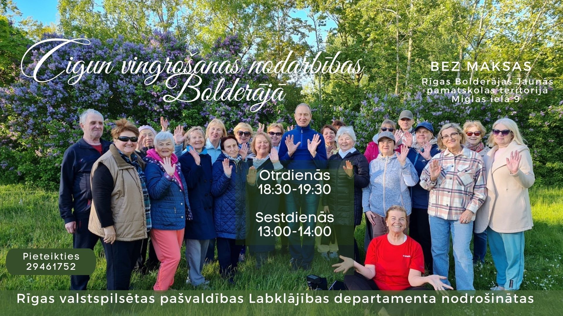 ciguns, bez maksas, bezmaksas, vingrošanas nodarbības, Rīgā, Bolderāja, Ciguns ar Daigu, sertificēti cigun instruktori, veselība, labsajūta, harmonija