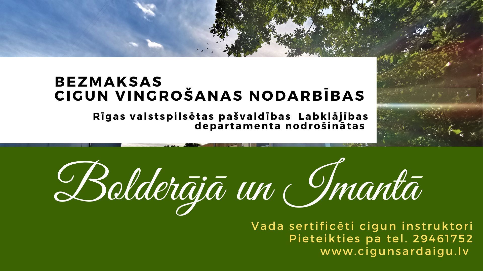 ciguns, cigun vingrošanas nodarbības Rīgā, bez maksas, bezmaksas, projekts, vingro, vingrošana
