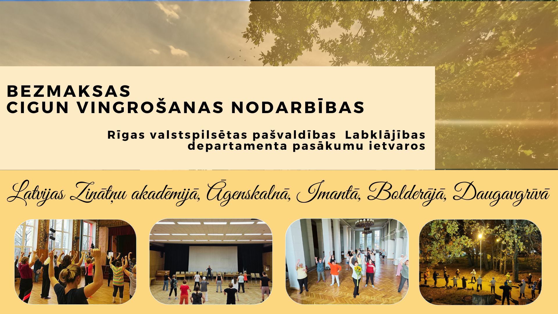 ciguns, cigun, bez maksas, veselība, veselas locītavas, vesela mugura, labsajūta, vingro, prieks
