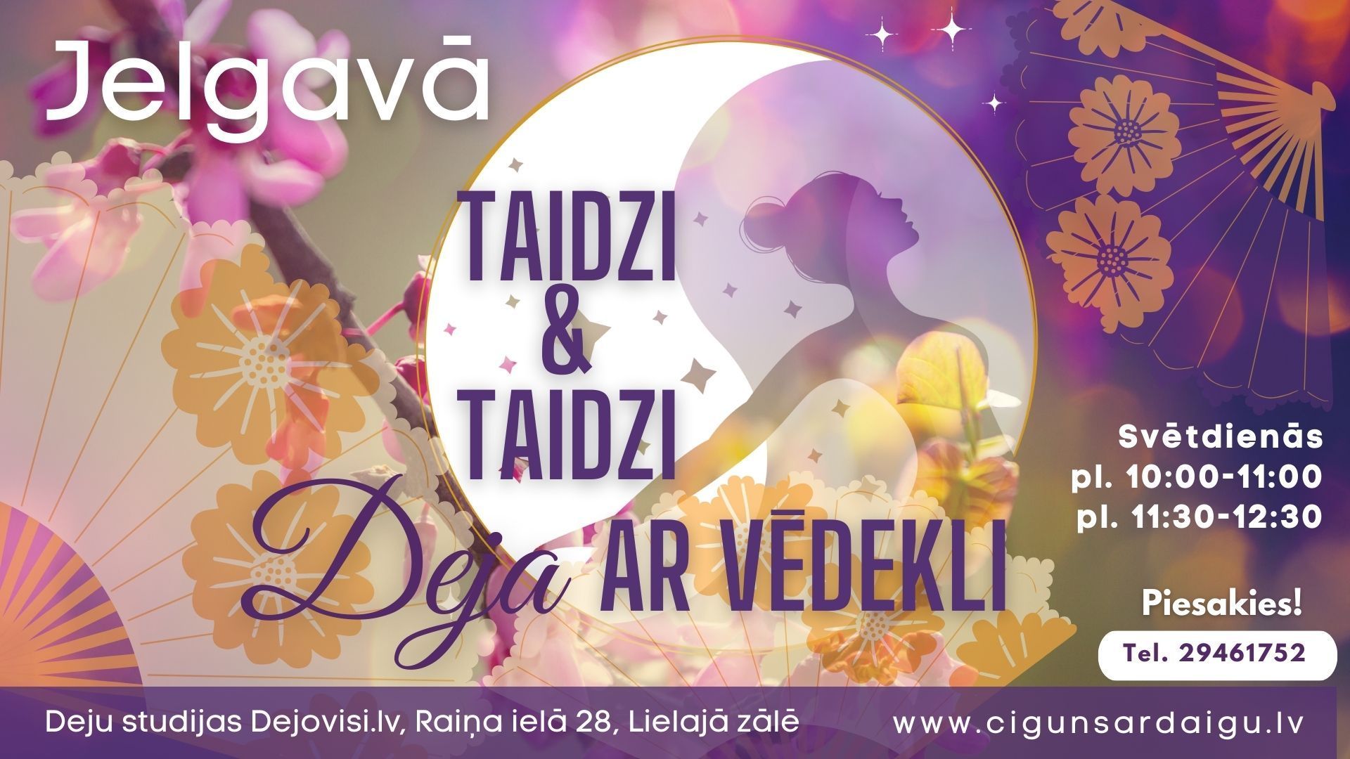 Taidzi un Taidzi deja ar vēdekli nodarbības Jelgavā, 
Raiņa ielā 28, Deju studijas Dejovisi.lv 