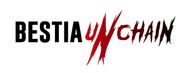"BESTIA" in black text, with a stylized "UnChain" in red, slash-like strokes.