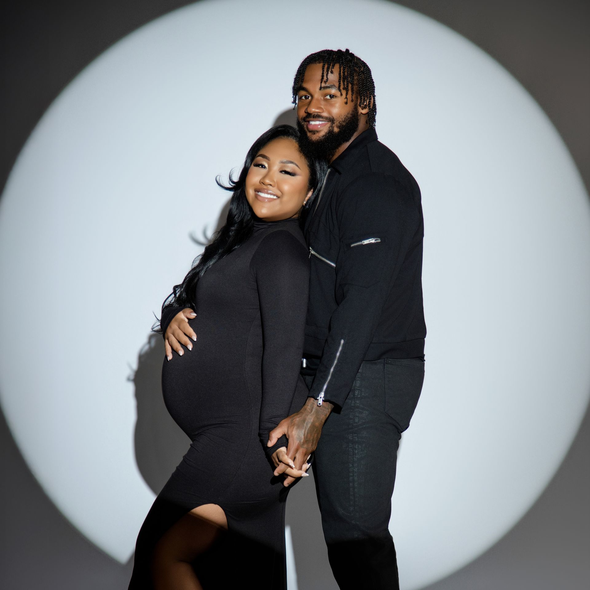 Chicago Bears D'Andre Swift and his partner Monica
