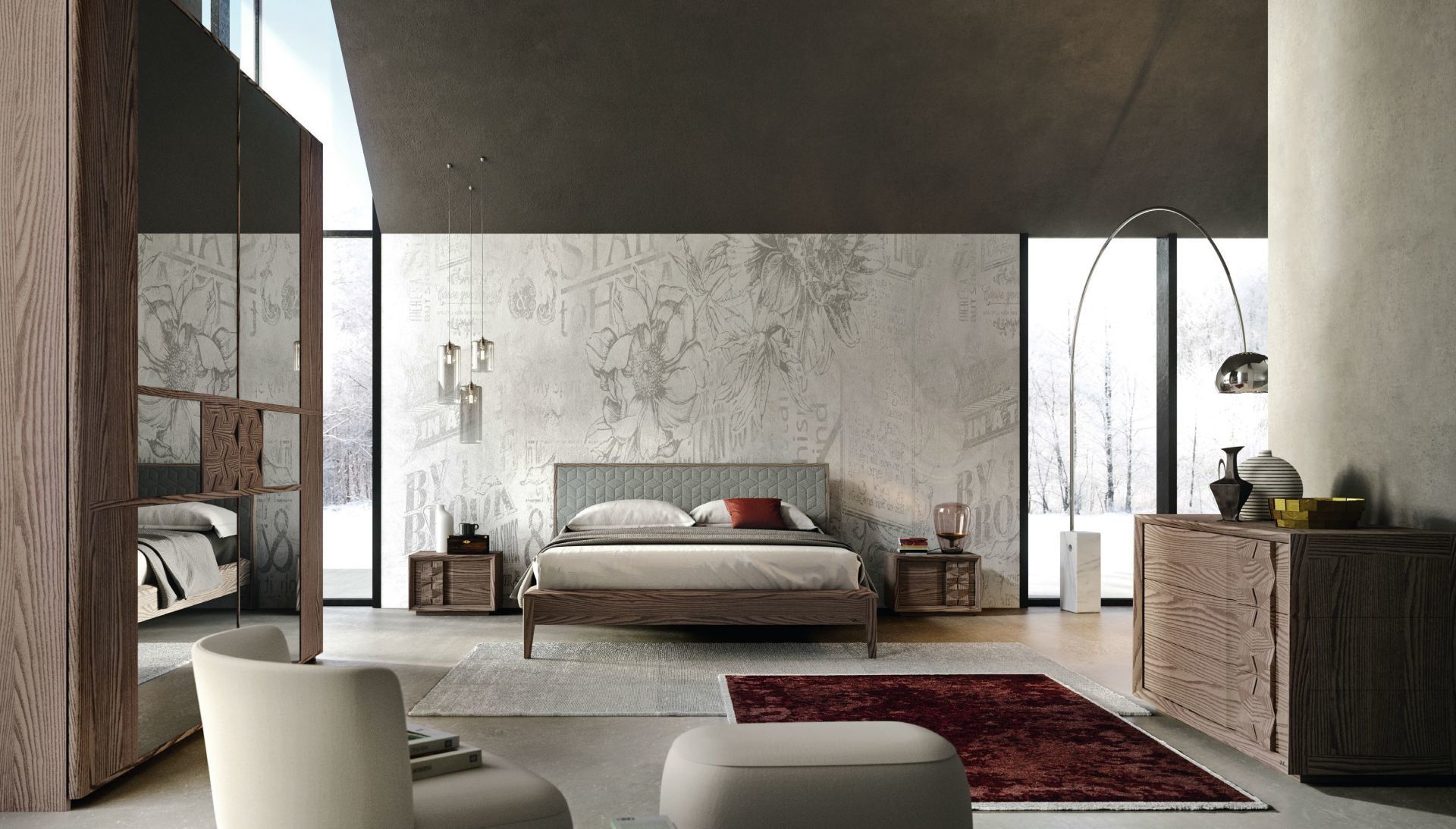 camere moderne soluzione arredo