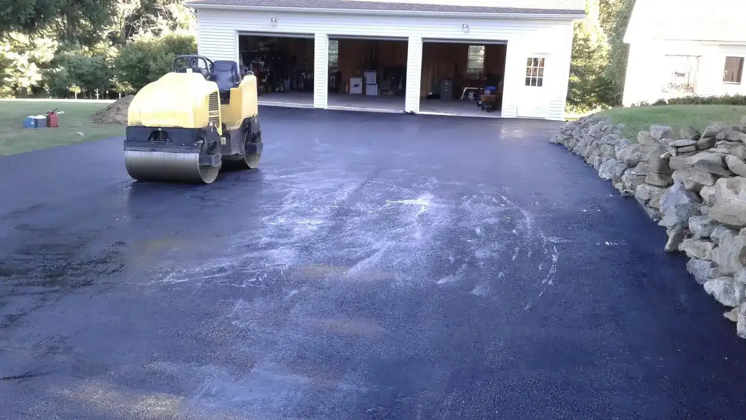 Roller On Driveway — Allentown, PA — Diehl Paving Inc.