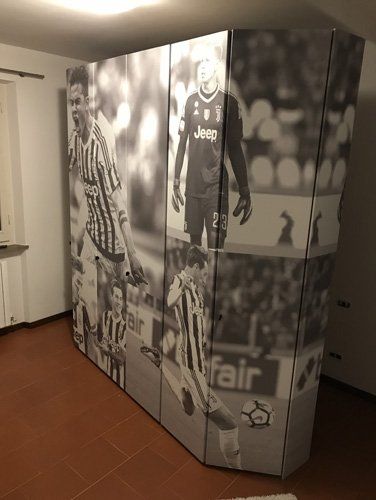 Stampa a tema calcistico per pareti interne