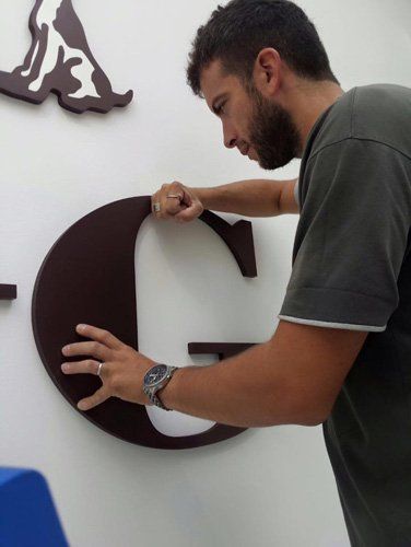 Decorazione di una parete di un ufficio