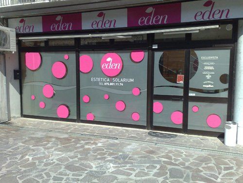 Vetrofania per un solarium