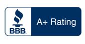 The bbb logo has a a+ rating on it.