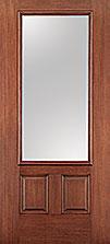 Fiber-Classic Mahogany Door with Rectangular Glass — Hackensack, NJ — Classic Remodeling