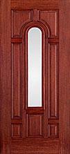 Fiber-Classic Mahogany Door with Glass — Hackensack, NJ — Classic Remodeling