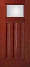 Fiber-Classic Mahogany Door with Glass Window at Top — Hackensack, NJ — Classic Remodeling