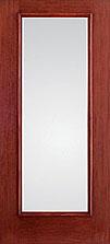 Fiber-Classic Mahogany Door with Large Rectangular Glass — Hackensack, NJ — Classic Remodeling