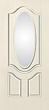 Smooth-Star Entry Door with Oval Glass and Carved Design — Hackensack, NJ — Classic Remodeling
