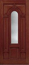 Mahogany Door with Thin Window — Hackensack, NJ — Classic Remodeling