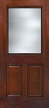 Mahogany Door with Small Rectangular Window — Hackensack, NJ — Classic Remodeling