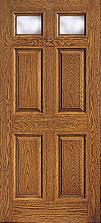 Classic-Craft Oak Door with Two Small Window at Top — Hackensack, NJ — Classic Remodeling