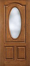 Classic-Craft Oak Door with Oval Glass — Hackensack, NJ — Classic Remodeling