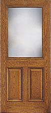 Oak Door with Rectangular Glass — Hackensack, NJ — Classic Remodeling
