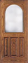 Classic-Craft Oak Door with Arched Top Glass — Hackensack, NJ — Classic Remodeling