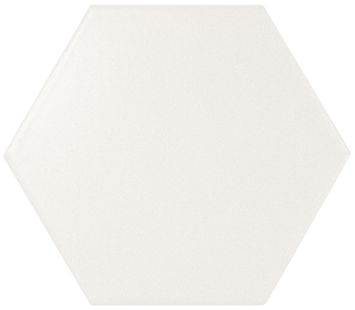 White matte hexagonal tile perfect for modern minimalist wall and floor designs
