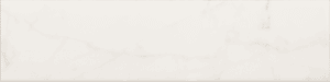 Classic white Carrara marble subway tile with a smooth finish