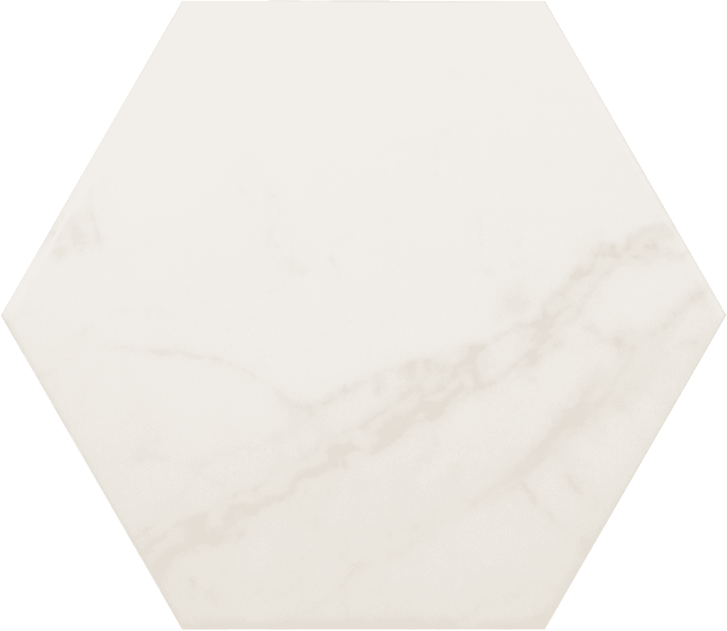 White marble hexagon tile with soft veining for refined flooring and wall applications
