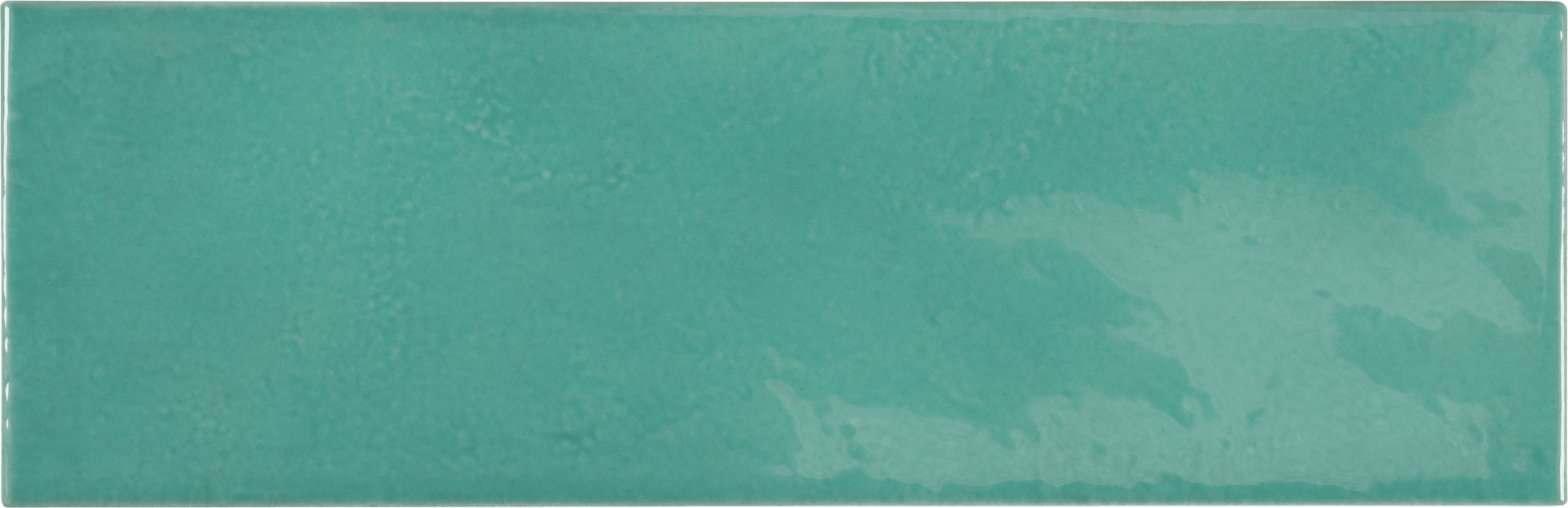 Classic ceramic tile in rich teal tone from the Village collection