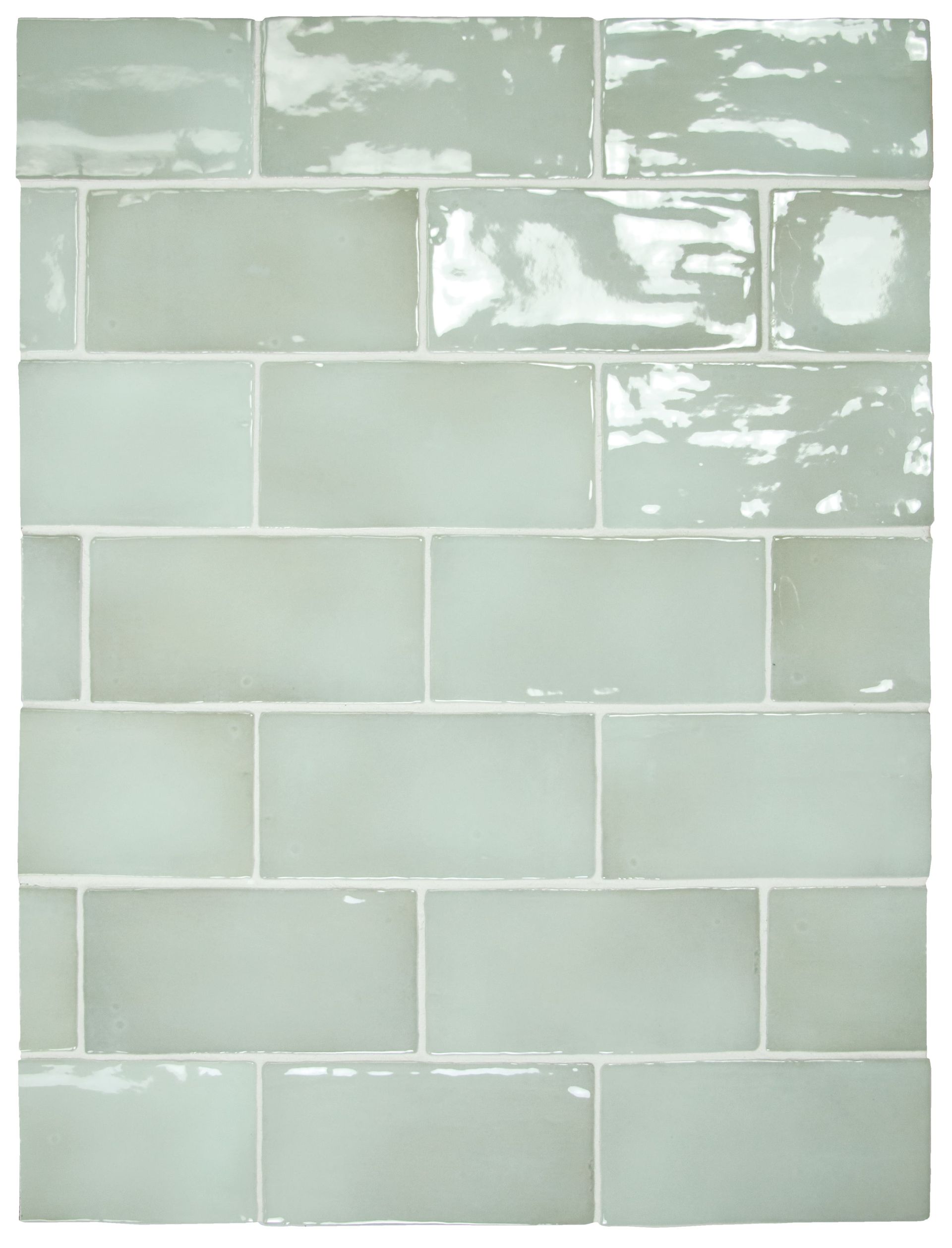 Mint green tiles in rectangular shape from the Manacor series for fresh, clean design
