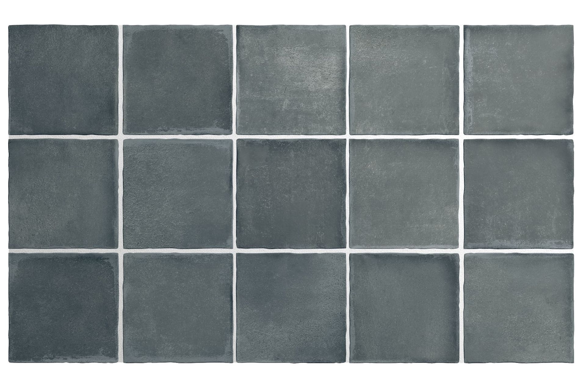 Glacier-toned porcelain tile in square format from the Argile line