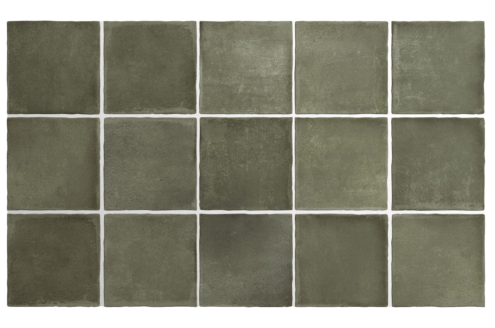 Earthy khaki-colored porcelain tile in square shape for natural-inspired rooms