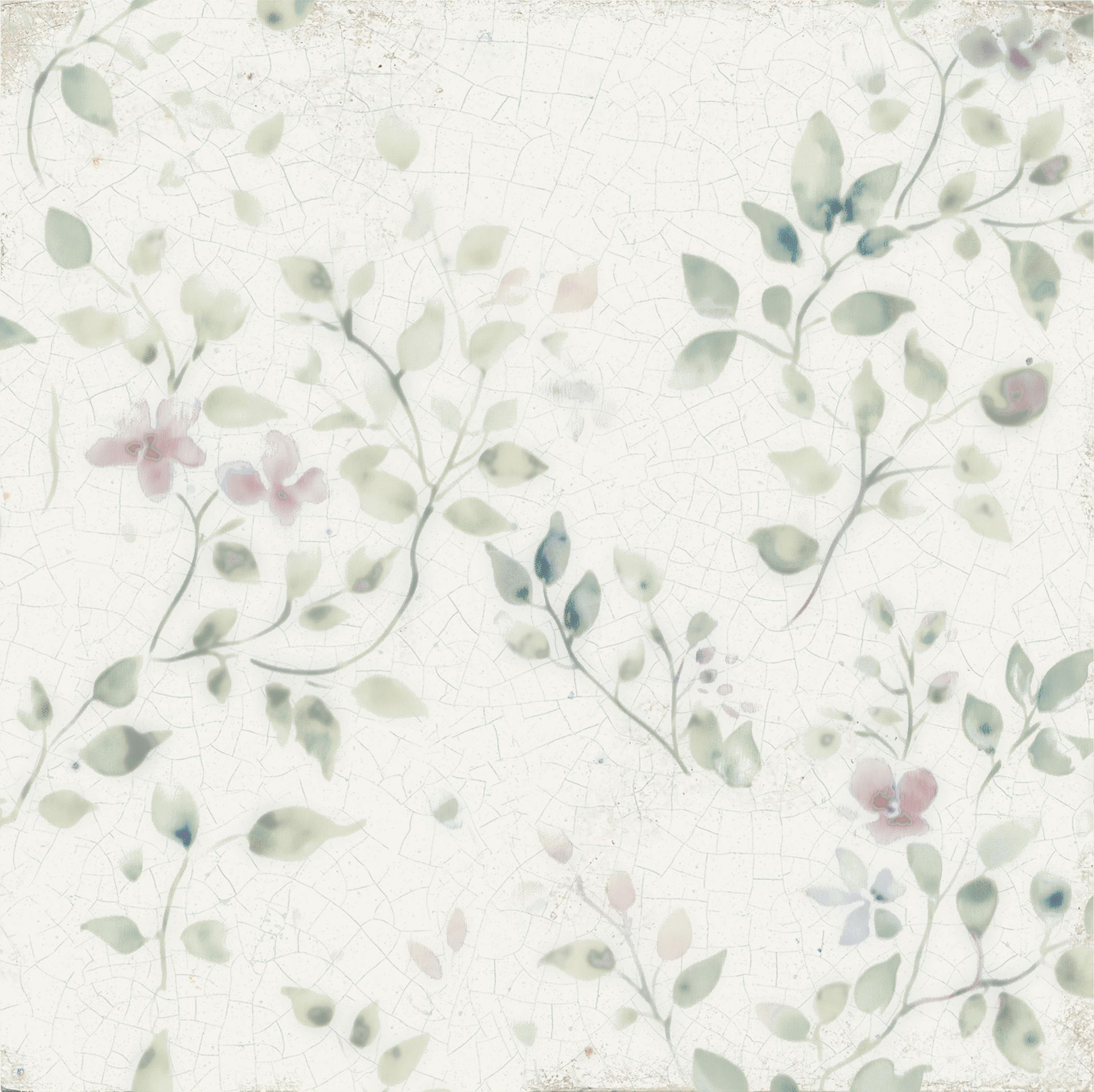 Colorful and artistic Mayolica Bloom tile with vintage-inspired floral details