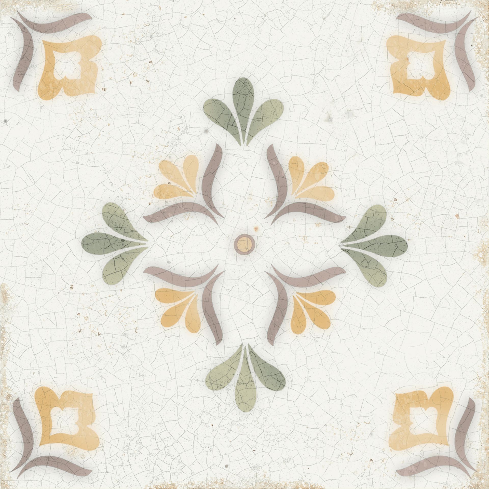 Mayolica Flower tile featuring delicate floral patterns for charming wall accents