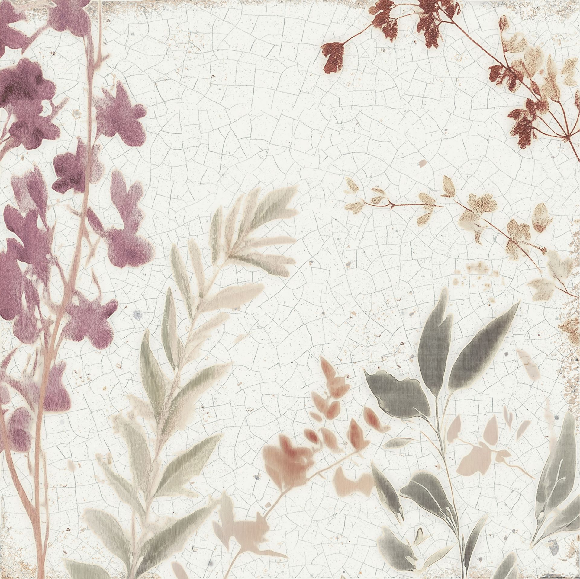 Mayolica Forest tile with rich green tones and organic pattern for earthy wall appeal