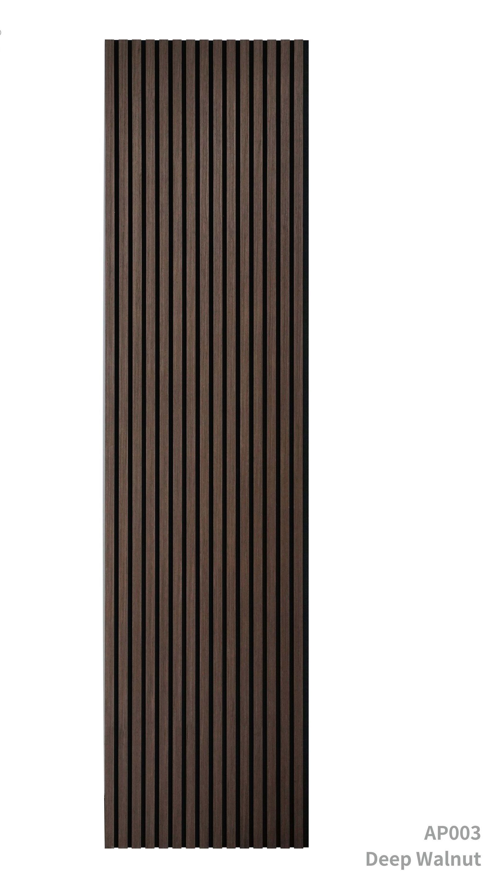 Deep Walnut acoustic panel offers bold wood tones for luxurious interiors
