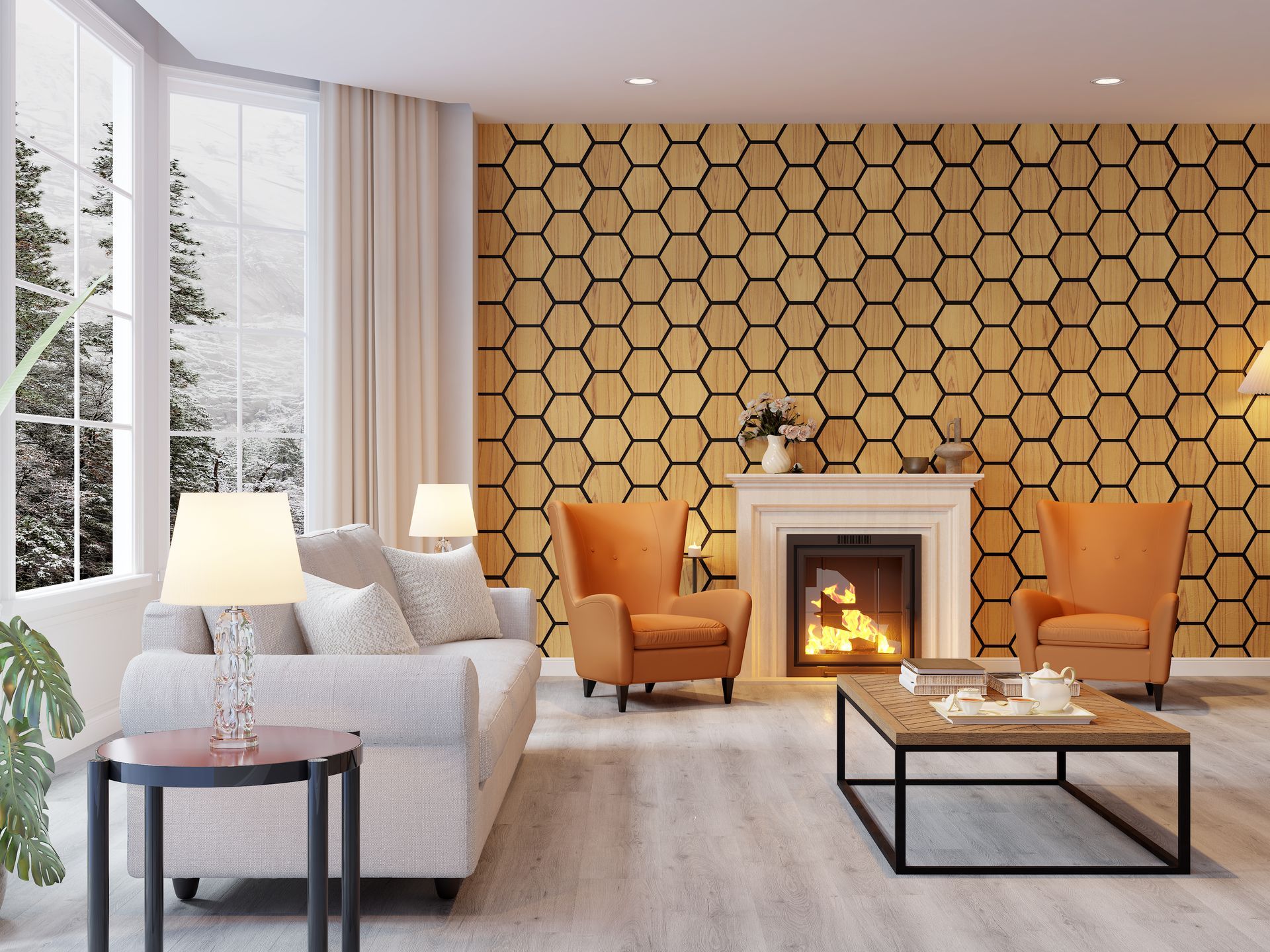 AP115 hex panel blends color and shape for impactful wall decor