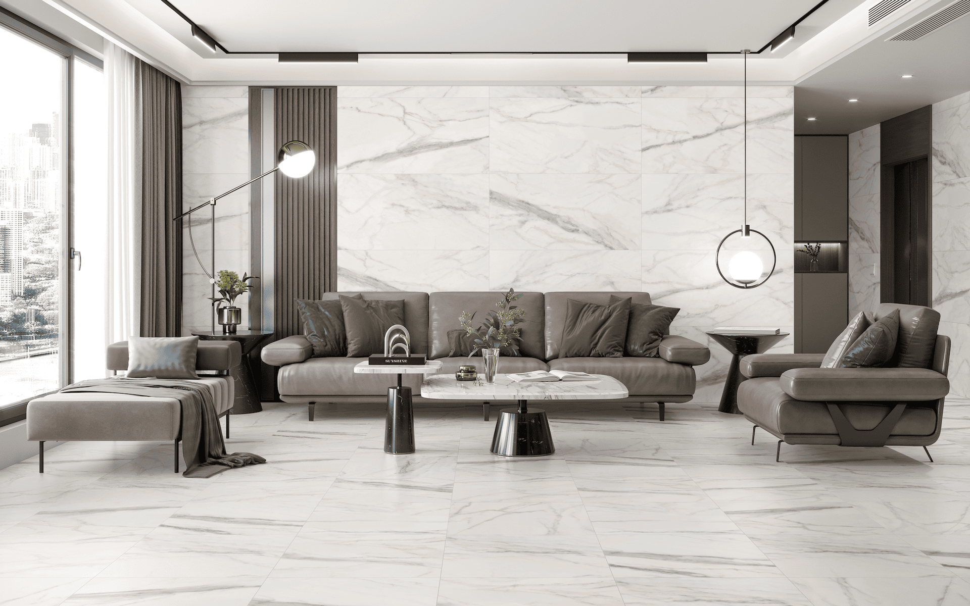Alaska Gold matte tile with rectified edges, perfect for luxury interior surfaces