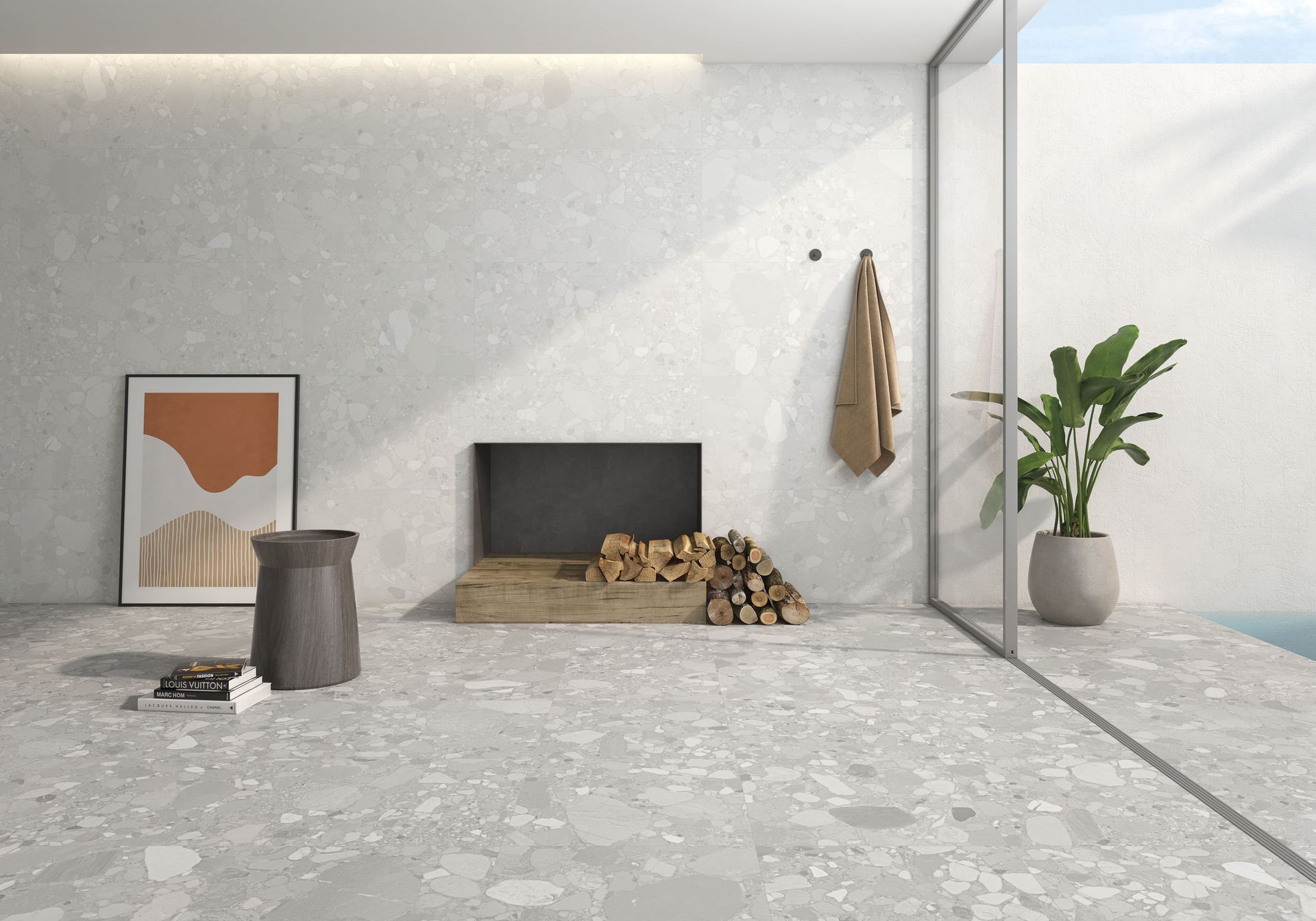 Soft Perla grey tile in matte finish from the Colorado series