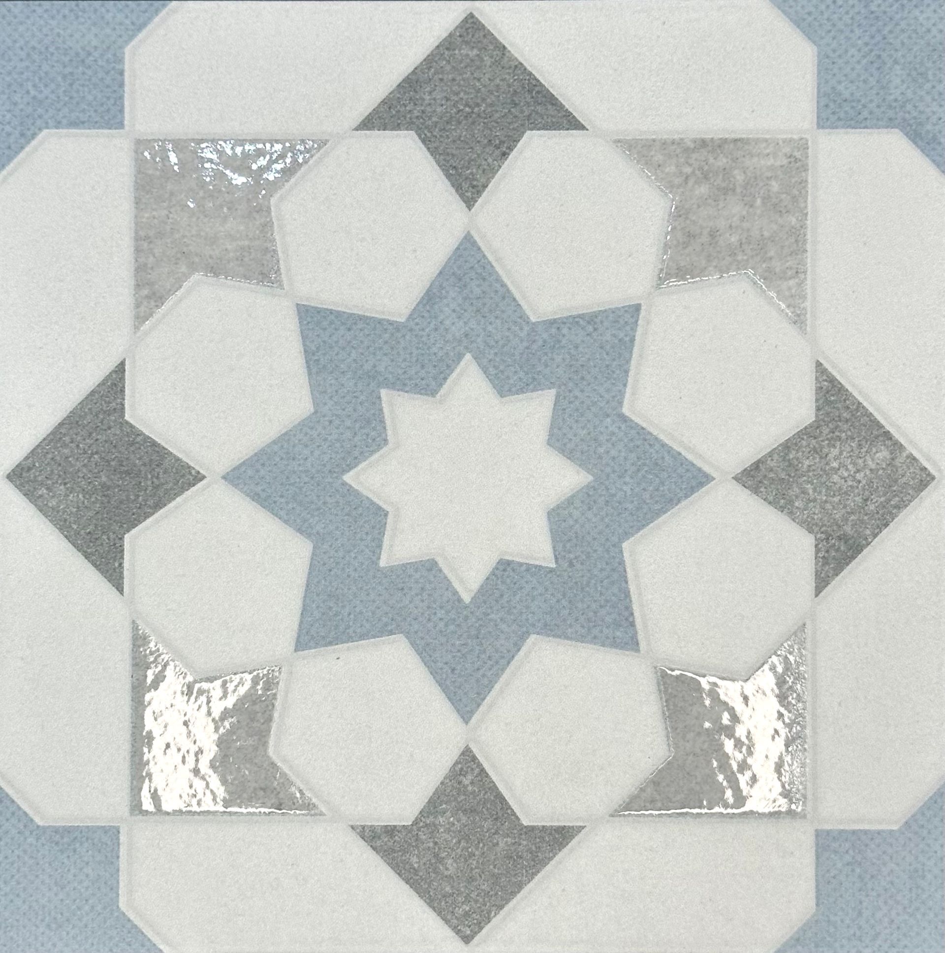 Vibrant blue patterned tile for bold backsplashes and accents