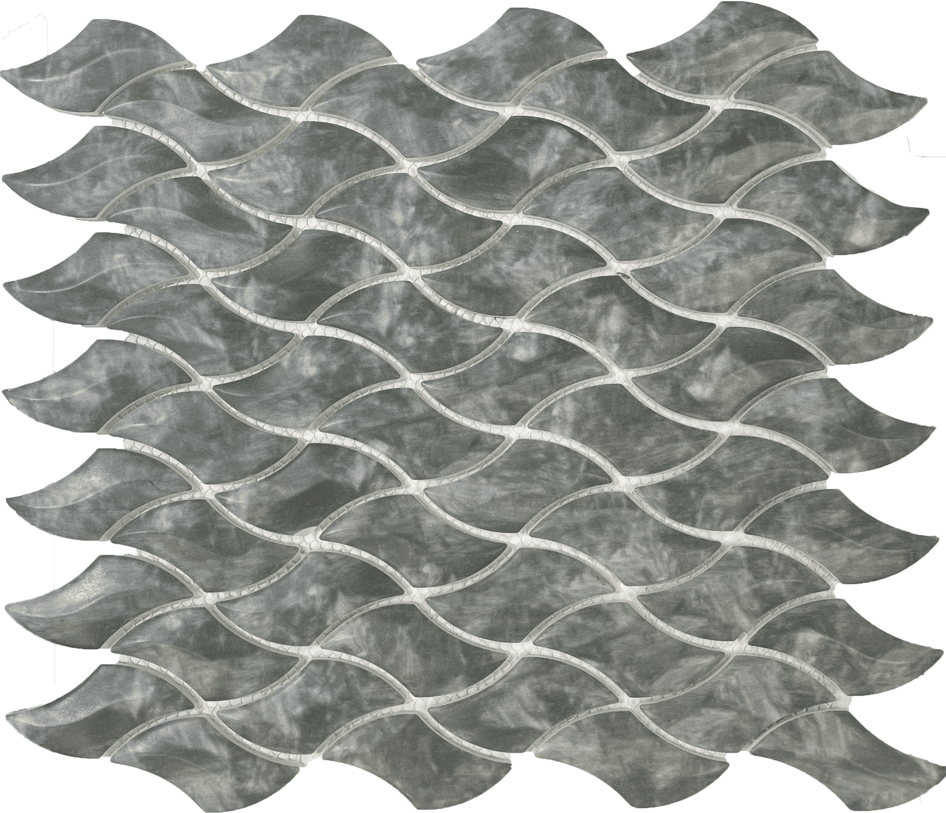 Pearl-colored Goya mosaic tile with lustrous finish, perfect for luxurious bathroom walls.