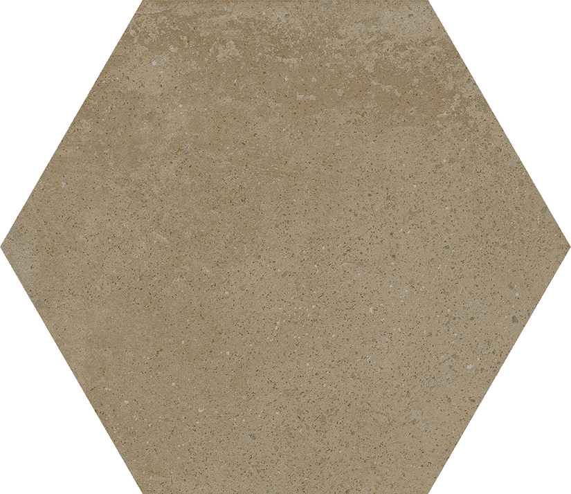 Hex Archai Mellow tile with subtle earth tones for hexagon-patterned floors or walls