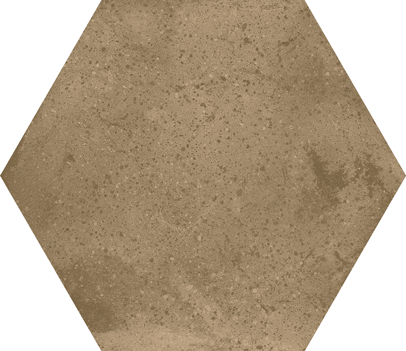 Hex Archai Mellow tile with subtle earth tones for hexagon-patterned floors or walls